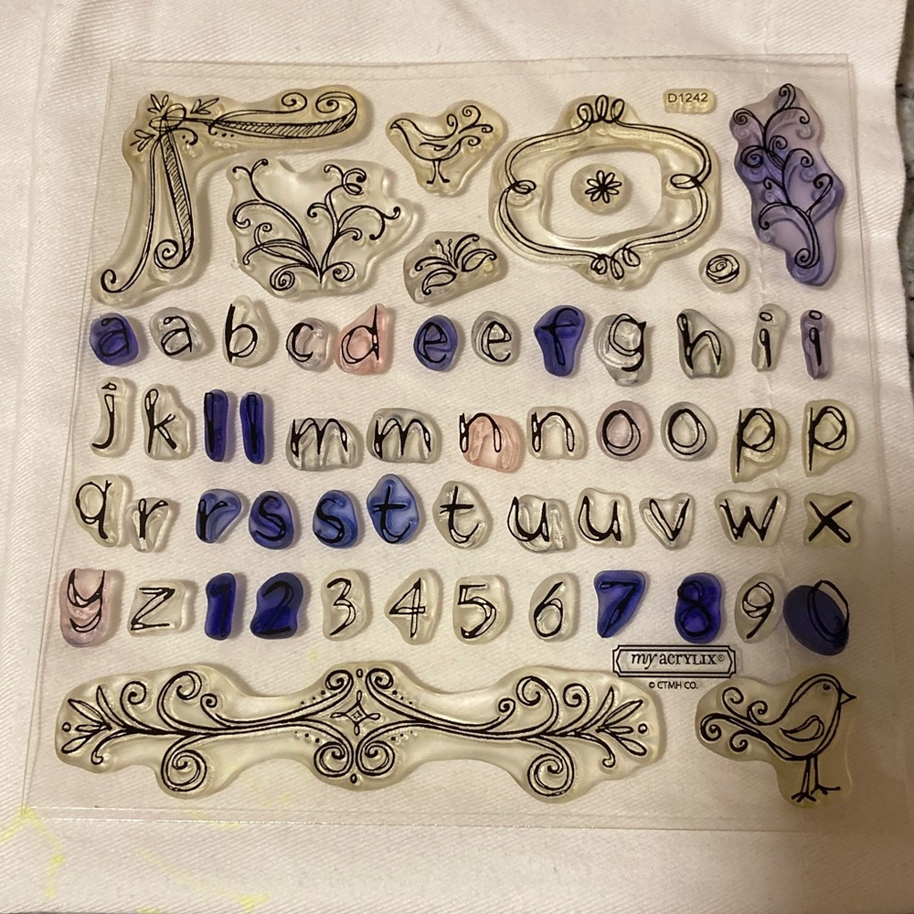 Close to my Heart Decorative Alphabet, Number, and Calendar Clear Stamps